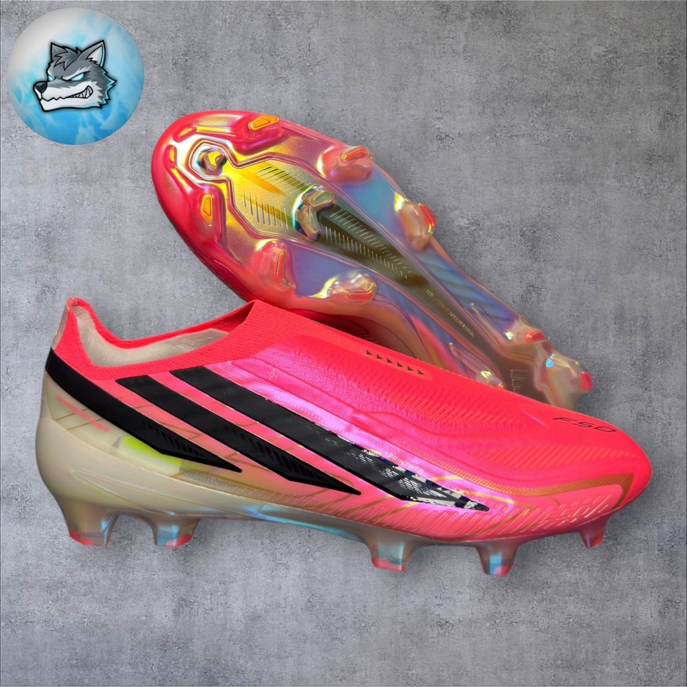 adidas F50 Hyperfast Elite Laceless FG Fifa Soccer Cleats Pink Men's 7 KJ6080